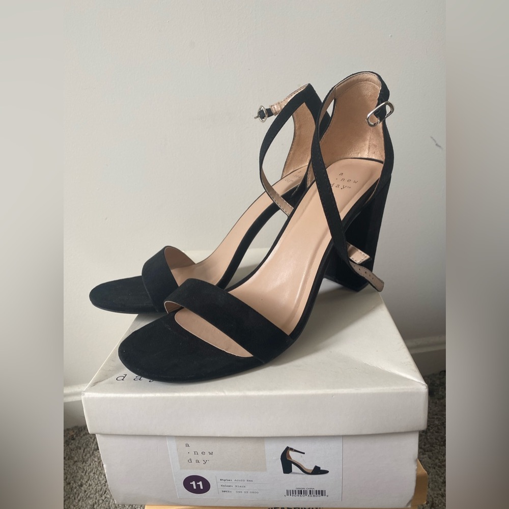 Black Strap Heels
